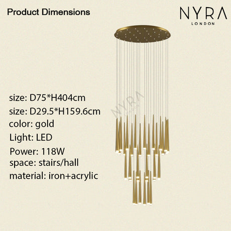 LED Chandelier with Remote Control for Large Spaces