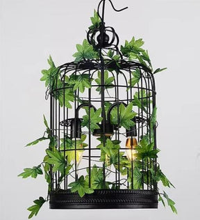 Black Cage Chandelier Ambient Lighting for Modern Homes