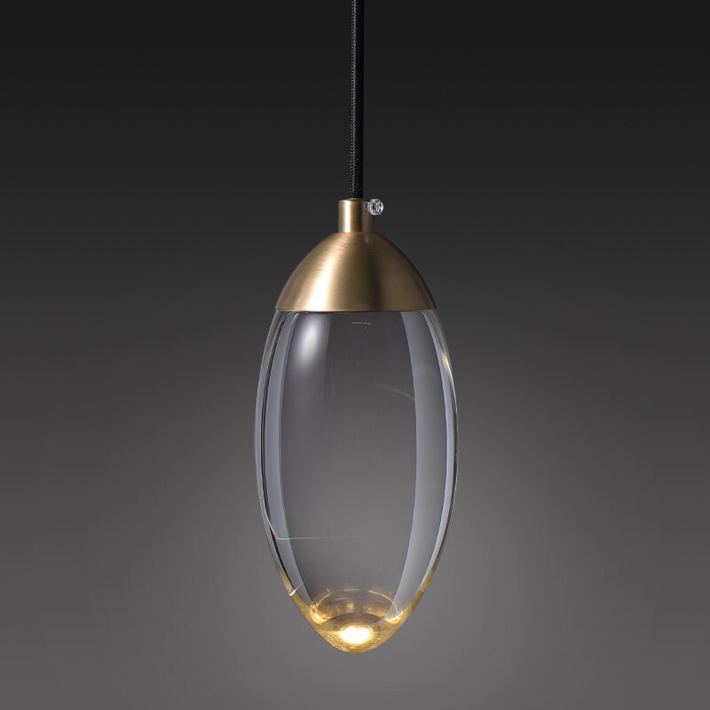 Crystal glass drop pendant light dimensions
