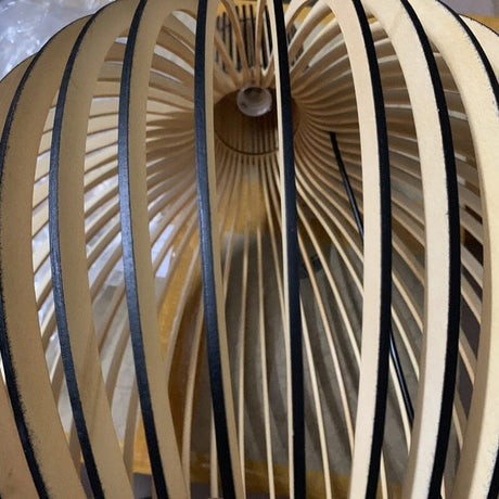 Wood Cage Pendant Light Cord Detail
