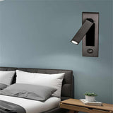 Wall sconce mounted flush against wall