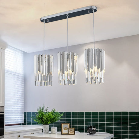 LED Crystal Chandelier Lifestyle Dining Room Setting