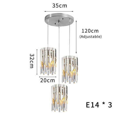 Square Crystal Chandelier for Dining Room Ceiling