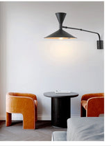 industrial-style swing arm wall lamp for study room decor