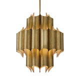Gold Pendant Light LED Drop Design Warm Glow