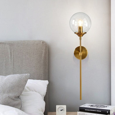 Brushed brass wall lamp for bathroom mirror