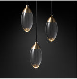 Brass finish pendant light for bedroom decor