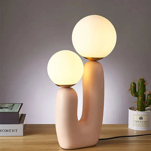 Resin Table Lamp LED Dimmable Modern Design for Living Room Homes
