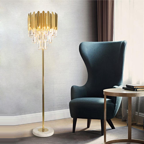marble-base crystal lamp for living room accents