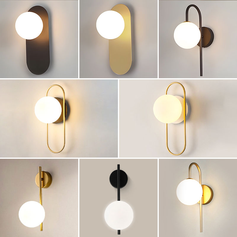 LED Wall Sconce Close-up of Frosted Shade Detail