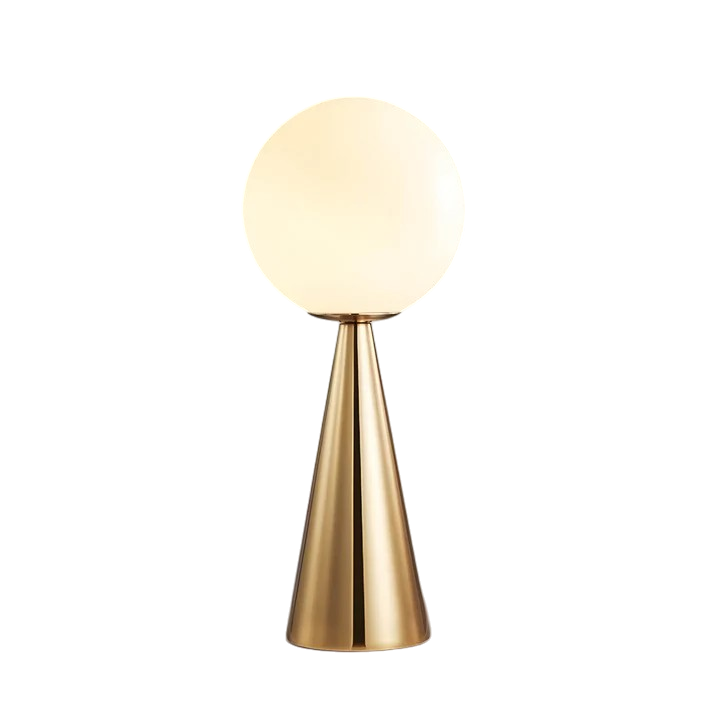 Glass Table Lamp LED Orb Design for Living Room