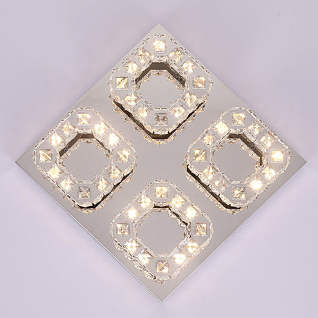 polished chrome ring chandelier for foyer
