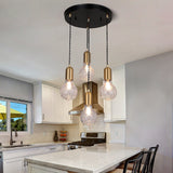 Bexley Pendant Light with Striped Crystal Glass Shade