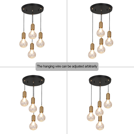 Bexley Pendant Light with Striped Crystal Glass Shade