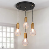 Bexley Pendant Light with Striped Crystal Glass Shade