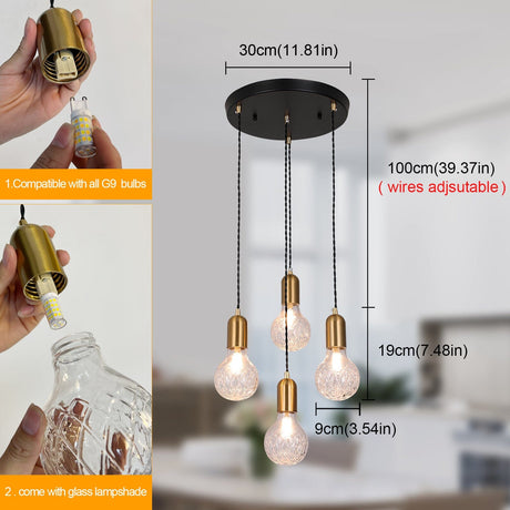 Bexley Crystal Drop Pendant Light for Dining Room