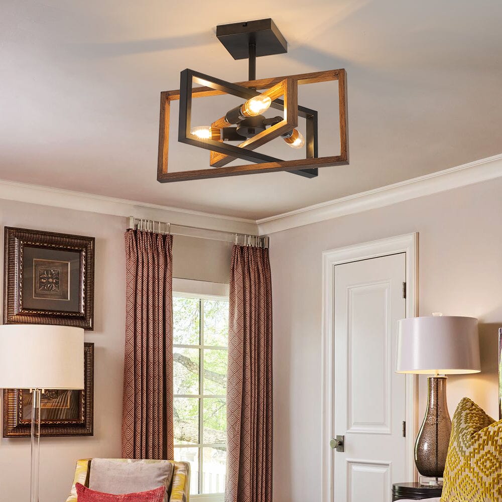 Wood Chandelier LED Warm Ambient Glow – Collection