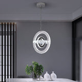 Crystal ring pendant lamp additional angle view