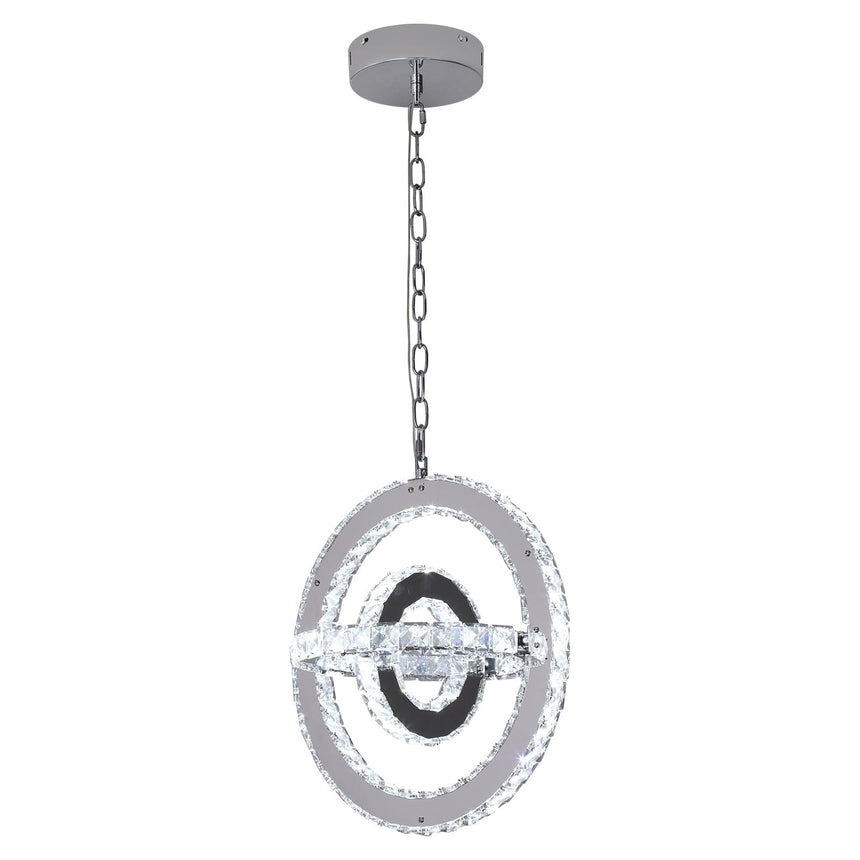 Marisol LED crystal ring chandelier full view
