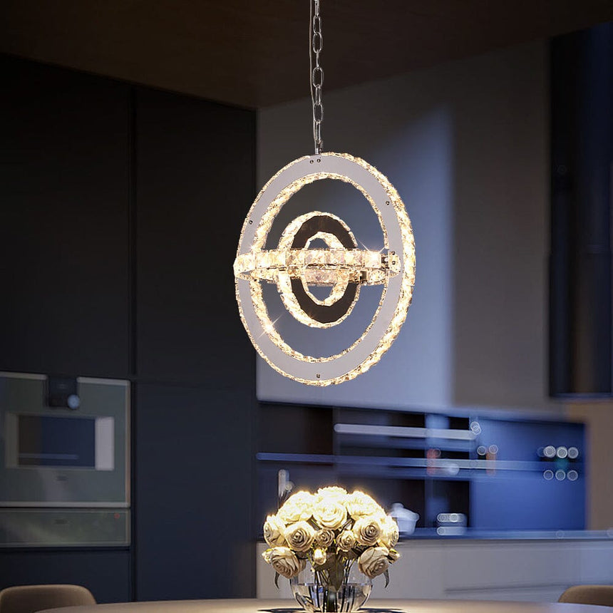 Marisol crystal ring light for entryway decor