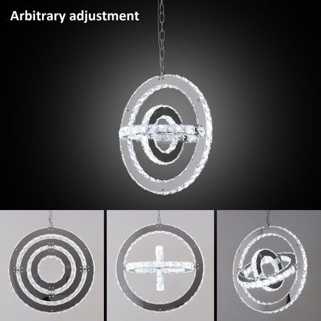 Modern LED ring chandelier for living room decor