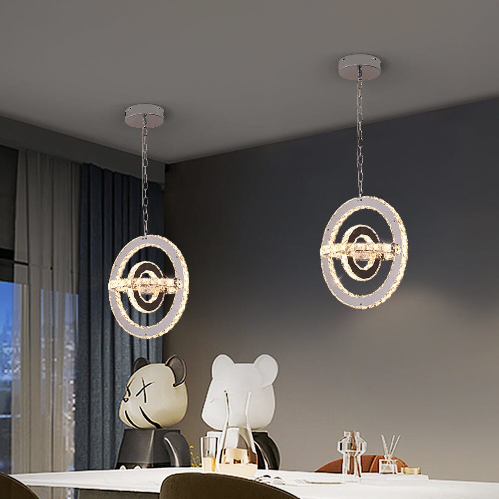 crystal ring chandelier LED ceiling light for dining room