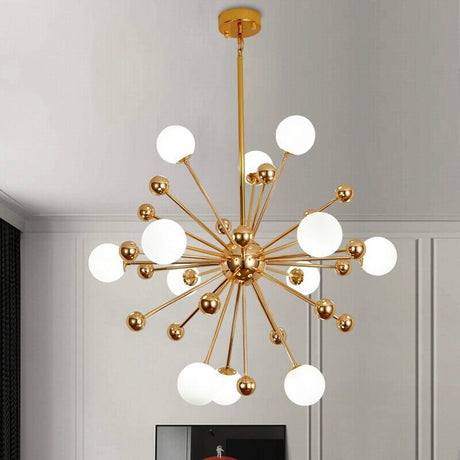Liora Chandelier Installed Above Living Room