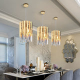 Crystal Chandelier Ceiling Mount with Stainless Steel Frame