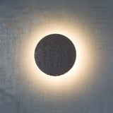 Outdoor wall lighting at dusk
