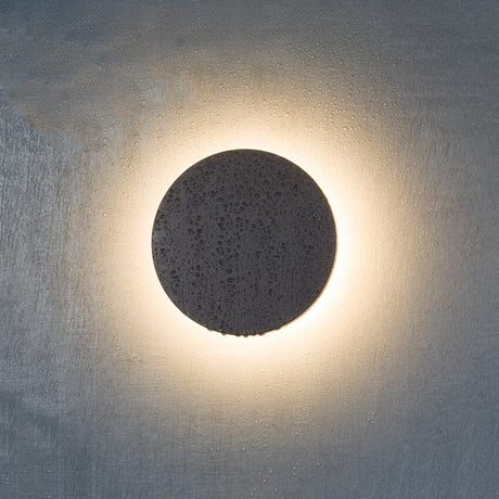 Outdoor wall lighting at dusk