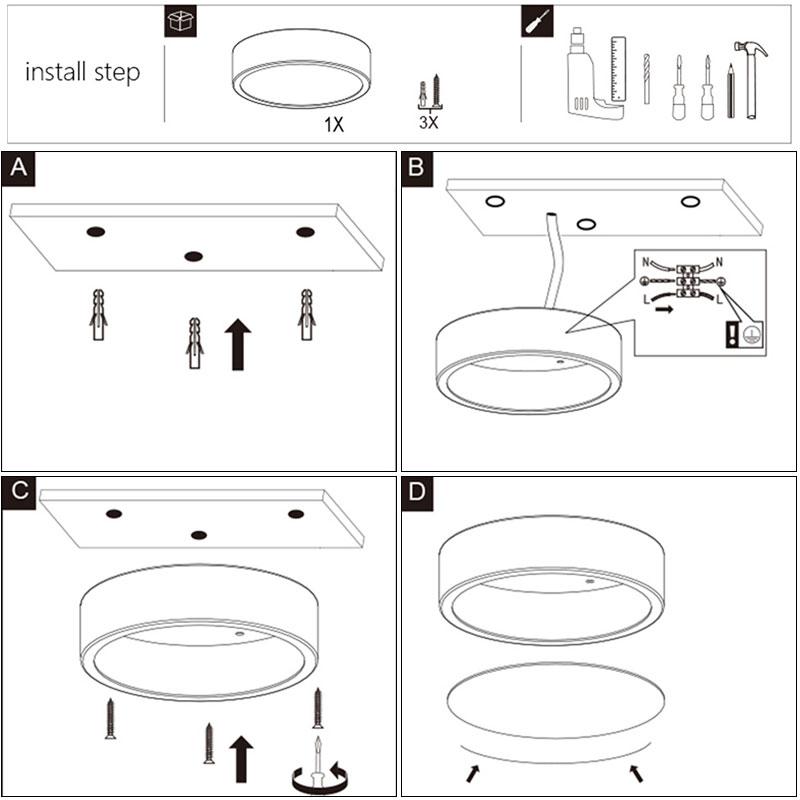 Ceiling Light for Hallway and Closet