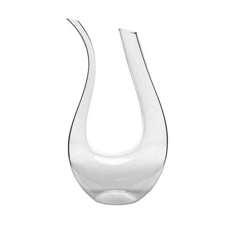 Santa Rosa Crystal Glass Wine Decanter aeration pour detail - OpalDwell