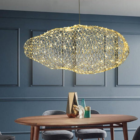Celestra cloud lamp hand-molded iron close-up