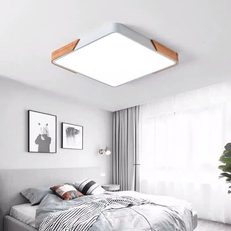 Wooden Chandelier Square Design for Entryway