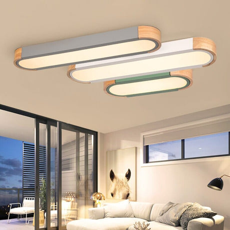 Ceiling Light Surface Mounted Natural Wood