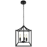 Black Metal Chandelier Two Size Variants Design