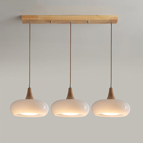 Amber Glass Pendant Light for Kitchen