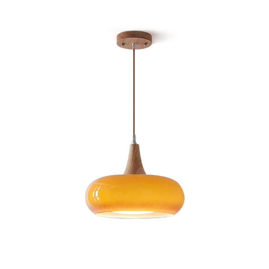 Wood Top Pendant Light for Dining Room