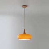 Amber Wood Pendant Light for Bedroom