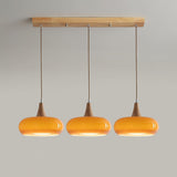 Amber Glass Pendant Light for Kitchen