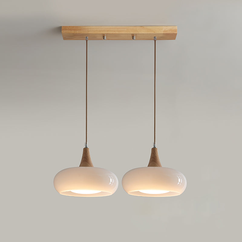 Amber Wood Pendant Light for Bedroom