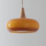Amber Glass Pendant Light for Kitchen