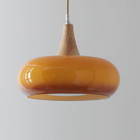 Amber Glass Pendant Light for Kitchen
