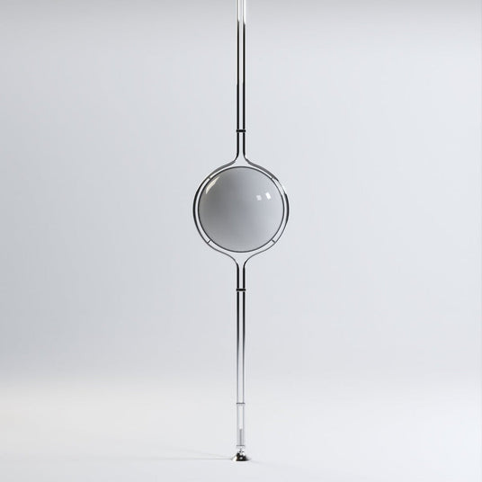 Acrylic Floor Lamp Height-Adjustable Design for Living Room