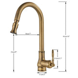 Vintage brass kitchen faucet - countertop mounted mixer
