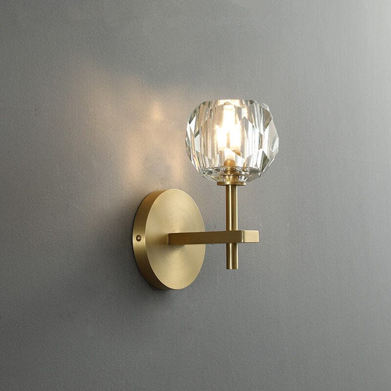 Crystal lighting fixture with warm glow
