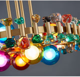 Crystal Chandelier LED Round Design for Living Room - OpalDwell