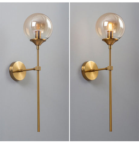 Bathroom mirror light with brass finish