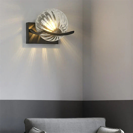 Glass Wall Lamp – modern design detail view | OroDwell