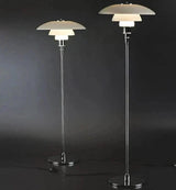 Iron and Glass Floor Lamp for Modern Living Rooms